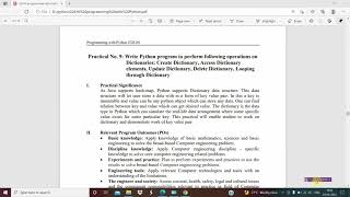 Python program to create Dictionary| Access Dictionary elements| Update Dictionary|Delete Dictionary