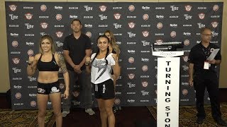 Bruna Ellen vs. Veta Arteaga - Weigh-in Face-Off - (Bellator 182: Koreshkov vs. Njokuani) - /r/WMMA