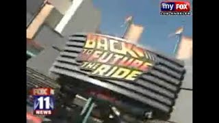 Back to the Future The Ride Closing Fox 11 News 2007 Universal City Jane Yamamoto