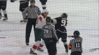 QMJHL Fight: Durocher (Gatineau) vs. Lavoie (Halifax) (Feb. 24, 2018)