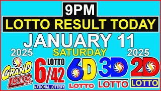 Lotto Result Today 9pm January 11 2025 PCSO