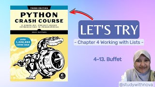 #3 Let's Code Python Crash Course | studywithnova