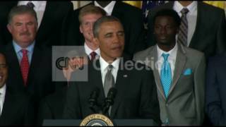 OBAMA: CELEBRATING TEAM THAT BUSTED HIS BRACKET