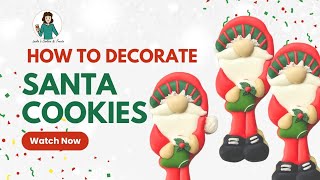 Ho Ho Ho! 🎅 Let's Decorate Tall Santa Cookies!