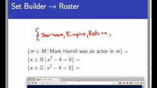 Set-builder notation (Screencast 2.3.4)