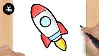 #192 How to Draw a Rocket - Easy Drawing Tutorial