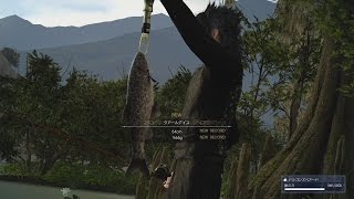 FF15 ノクトの釣りギャラリー057匹目「クアールデイス」出現条件と簡単に釣りあげる方法