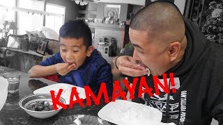 TEACHING CJ HOW TO EAT WITH HIS HANDS | KAMAYAN NA