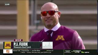 COLLEGE GAMEDAY |  P.J. Fleck Mic'd up on the field live