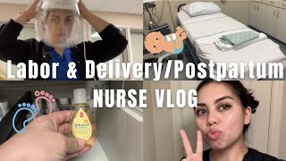 LABOR AND DELIVERY and POSTPARTUM NURSE VLOG *24 hr weekend work with me*