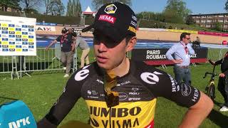 Dit zegt Wout van Aert na Parijs-Roubaix 2022 (Engels/English) - WIELERFLITS