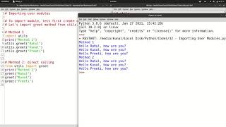 How to IMPORT user-defined MODULES in Python
