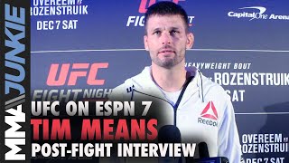 UFC on ESPN 7: Tim Means post fight interview