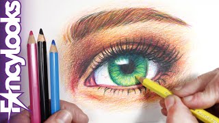 Cómo dibujar un ojo realista con sólo cuatro colores-paso a paso