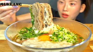 冷たいとろろ月見そばSOBA【咀嚼音mukbang】