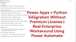 Power Apps + Python Integration | How to Call Python Script Without Premium Connector