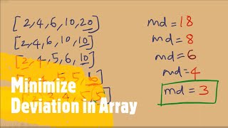 Minimize Deviation in Array | LeetCode 1675 | Coders Camp