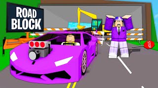 I Use ROAD BLOCKS To Steal SUPERCARS in Brookhaven RP!!