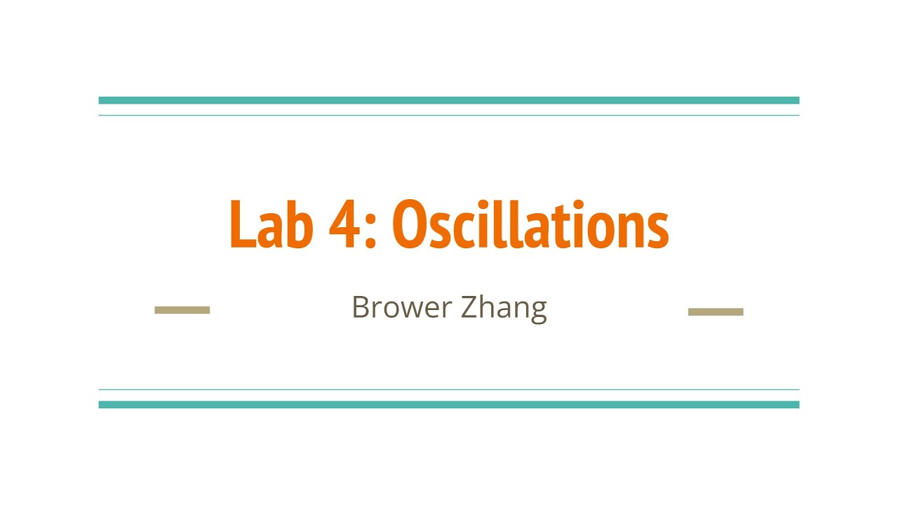 Phys 2211 Lab 4 Oscillations Youtube