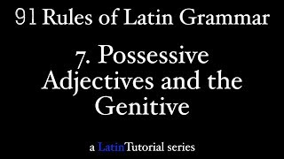 Rule 7: Possessive Adjectives and the Genitive