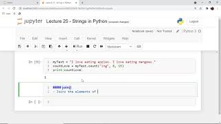 Mega Video | Lecture 25 | Strings in Python Part III