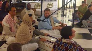 Thakura Prabhu Chants Hare Krishna at ISKCON Alachua After the Sunday Feast