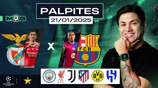 PALPITES DE FUTEBOL PARA O DIA 21 01 2025 + BILHETE PRONTO (TERÇOU NO MUNDO BET)