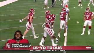 Stevenson Has INCREDIBLE Tackle Breaking Run For Touchdown Oklahoma Vs Florida Cotton Bowl Classic