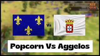 Age of Empires 3- French Vs Port | Popcorn Vs [GMDS] Aggelos | Aoe3 DE | 1v1 Ranked Game | 4K