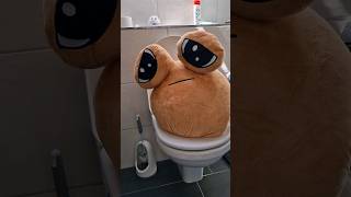 Pou in the toilet 😂💩 #pou #plushies #plushtoy