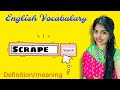 SCRAPE meaning | English Vocabulary | 1 - min English With Wasanti |