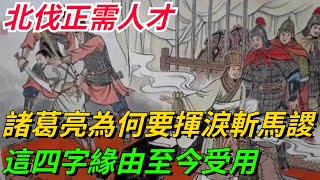 北伐正需人才，諸葛亮為什麼要自斷一臂揮淚斬馬謖呢？這四字緣由至今受用！【愛史說】#歷史#歷史故事#歷史人物#史話館#歷史萬花鏡#奇聞#歷史風雲天下