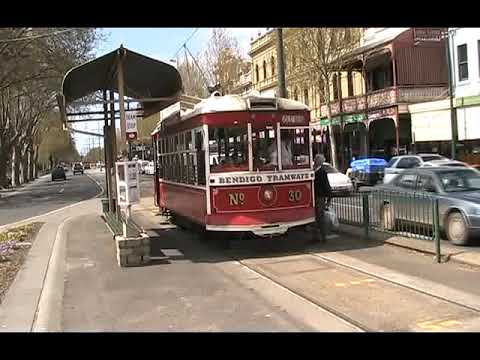 MOV01012 Vintage Talking Tram 30 Pall Mall Bendigo Vic AUS 26-09-2012 ...