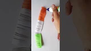 Tricolor Indian Flag Flower/Republic Day Paper Craft #shorts #art #viral #trending  @CrafterAditi