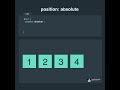 CSS position property and absolute