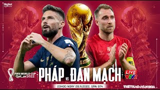 WORLD CUP 2022 | Trực tiếp VTV2 Pháp - Đan Mạch (23h00 ngày 26/11) lượt 2 bảng D | NHẬN ĐỊNH BÓNG ĐÁ