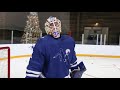 beer league goalie training with aaa players