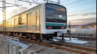 【爆音ジョイント音あり】572M水戸行き　E501系K702編成、泉駅付近のガーダー橋を通過。