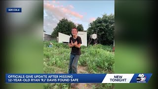 Missing 12-year-old Ryan 'RJ' Davis found safe in Oklahoma