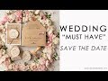 Save the date with lace