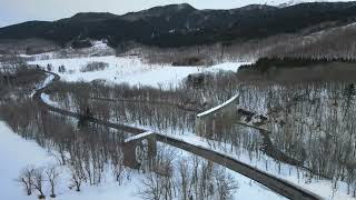 [4K]20230309 雪の越川橋梁。