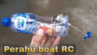 DIY membuat mainan perahu boat dari botol bekas | easy toys