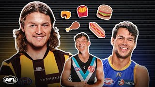 AFL players BLIND RANK footy foods 🥧