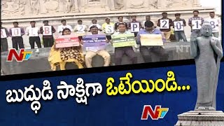 GHMC Conducted Awareness Drive on Voter Enrollment at Tank Bund | #Telanganaelections | NTV