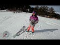 skier vs snowboarder can a ski racer catch me 4k