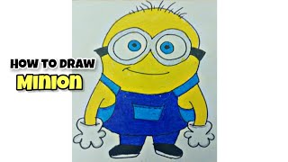 How to draw Bob Minion very easy step by step || Pencil coloring