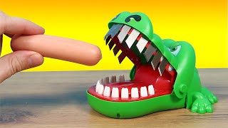 Испытание новых зубов Крокодила дантиста!