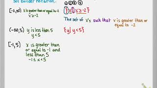 1.1b Interval and Set Builder Notation