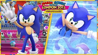 Mario & Sonic at the London 2012 Olympic Games (Wii) 4K | All Events (Sonic gameplay)