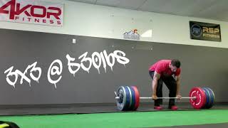 3x3 Deadlifts 530lbs